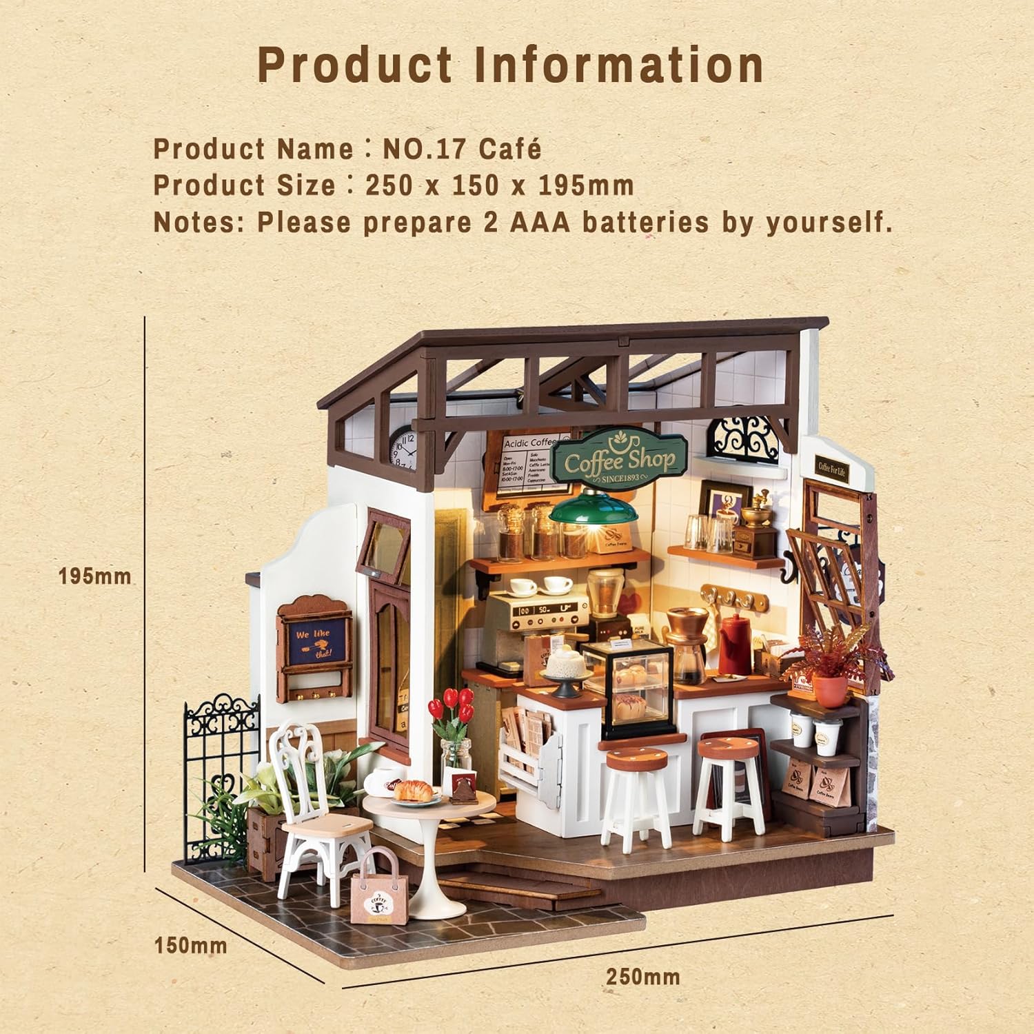 Flavory Café – DIY Miniature House Kit