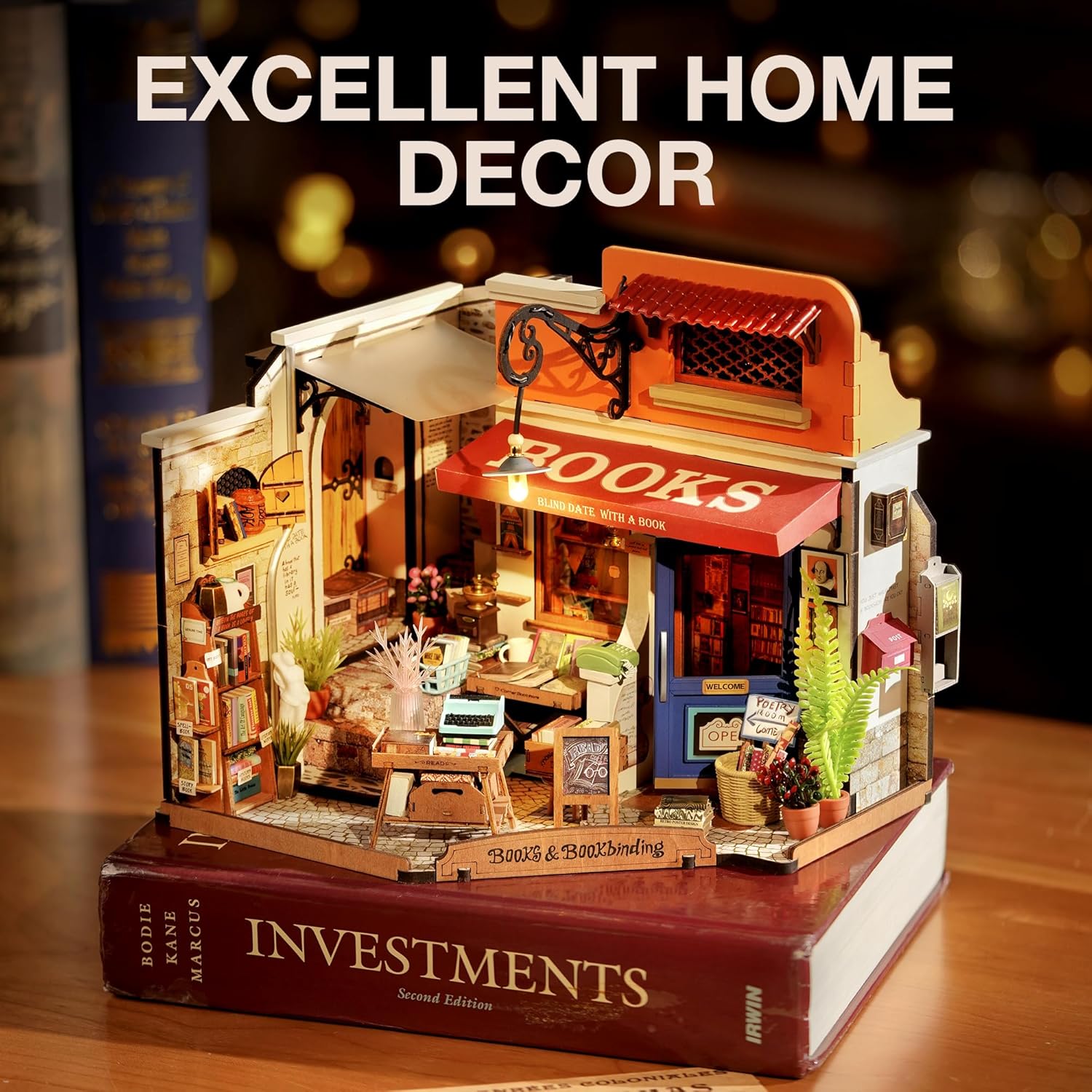 Corner Bookstore – DIY Miniature House Kit
