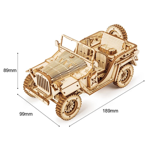 Vintage Army Jeep – 3D Wooden Model Kit