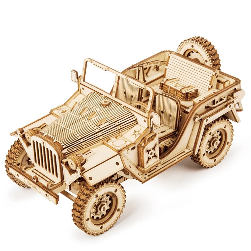 Vintage Army Jeep – 3D Wooden Model Kit