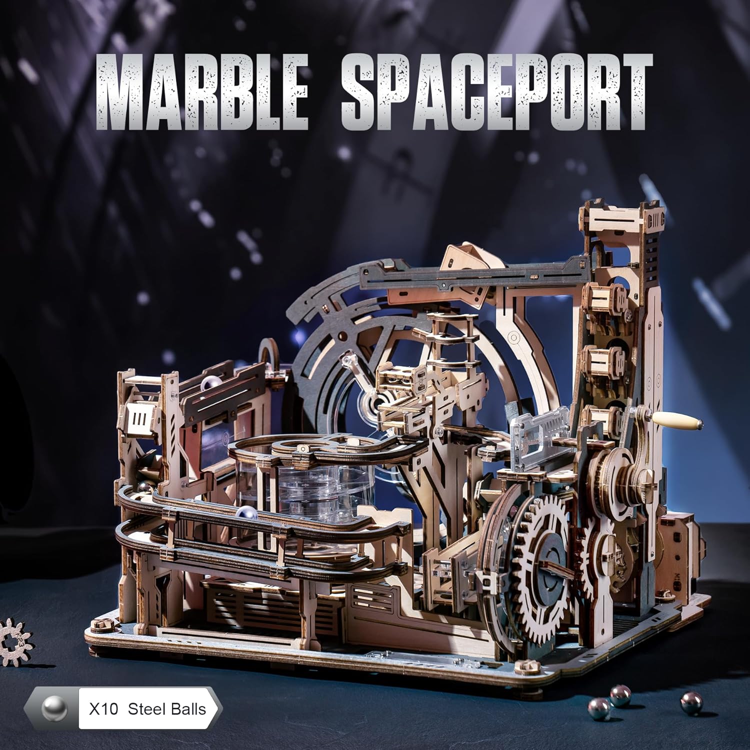 Marble Spaceport – Mechanical Marble Run Kit