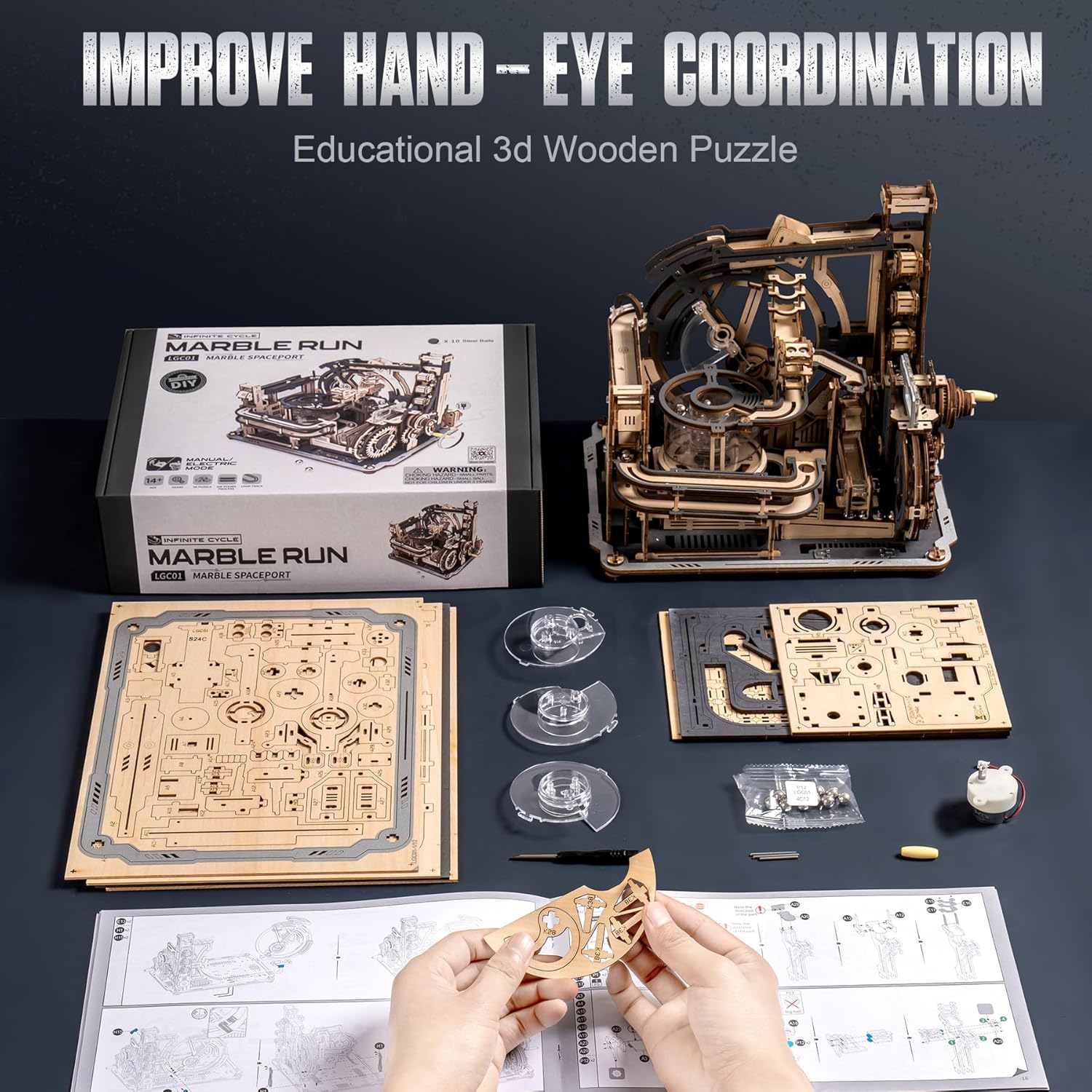 Marble Spaceport – Mechanical Marble Run Kit