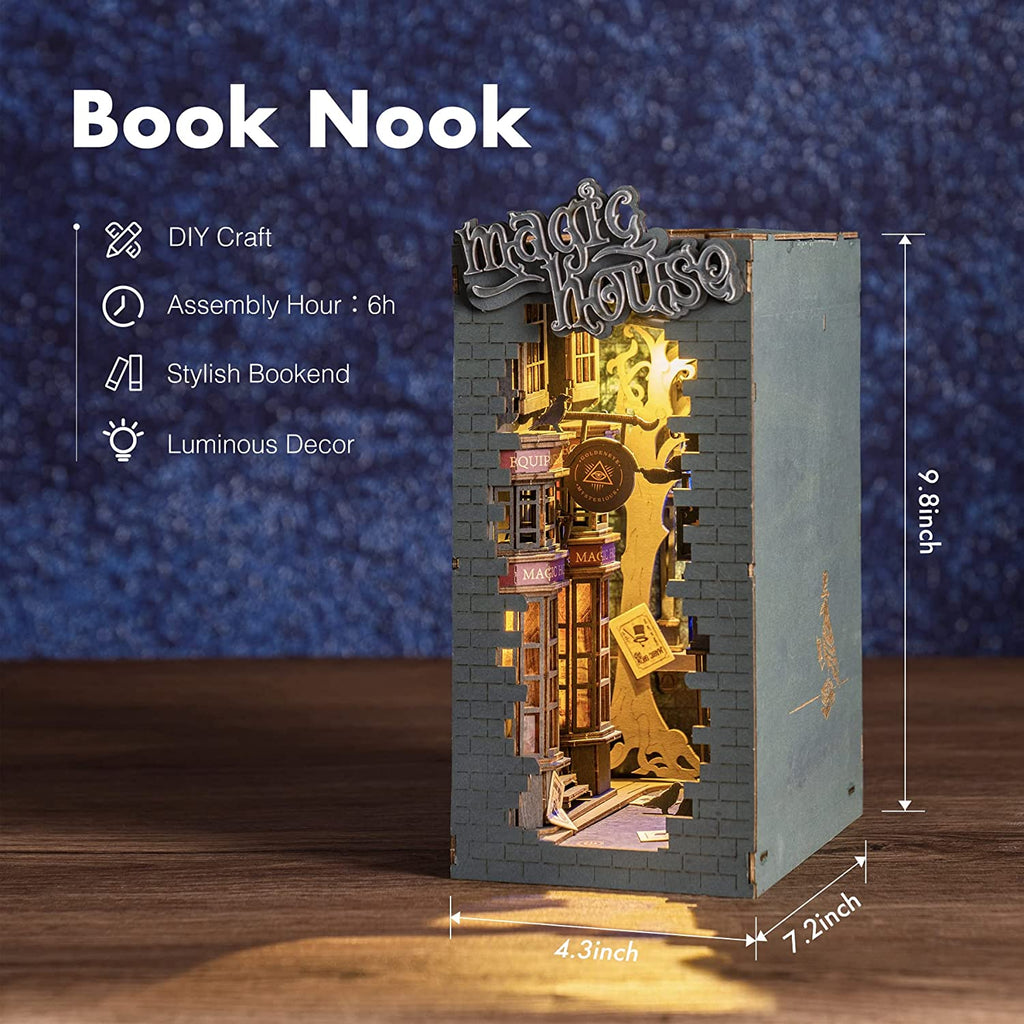 Book Nook Library Series – DIY Miniature Kit (4 Styles)