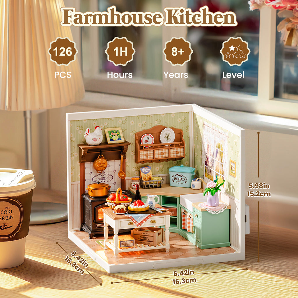 Countryside Mini House Collection – DIY Miniature House Kit (3 Designs)