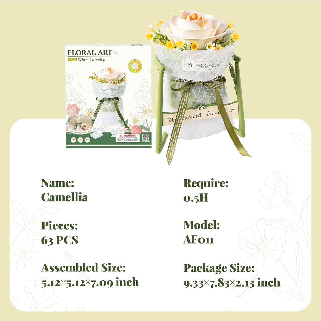 Camellia Flower – 3D Puzzle Kit