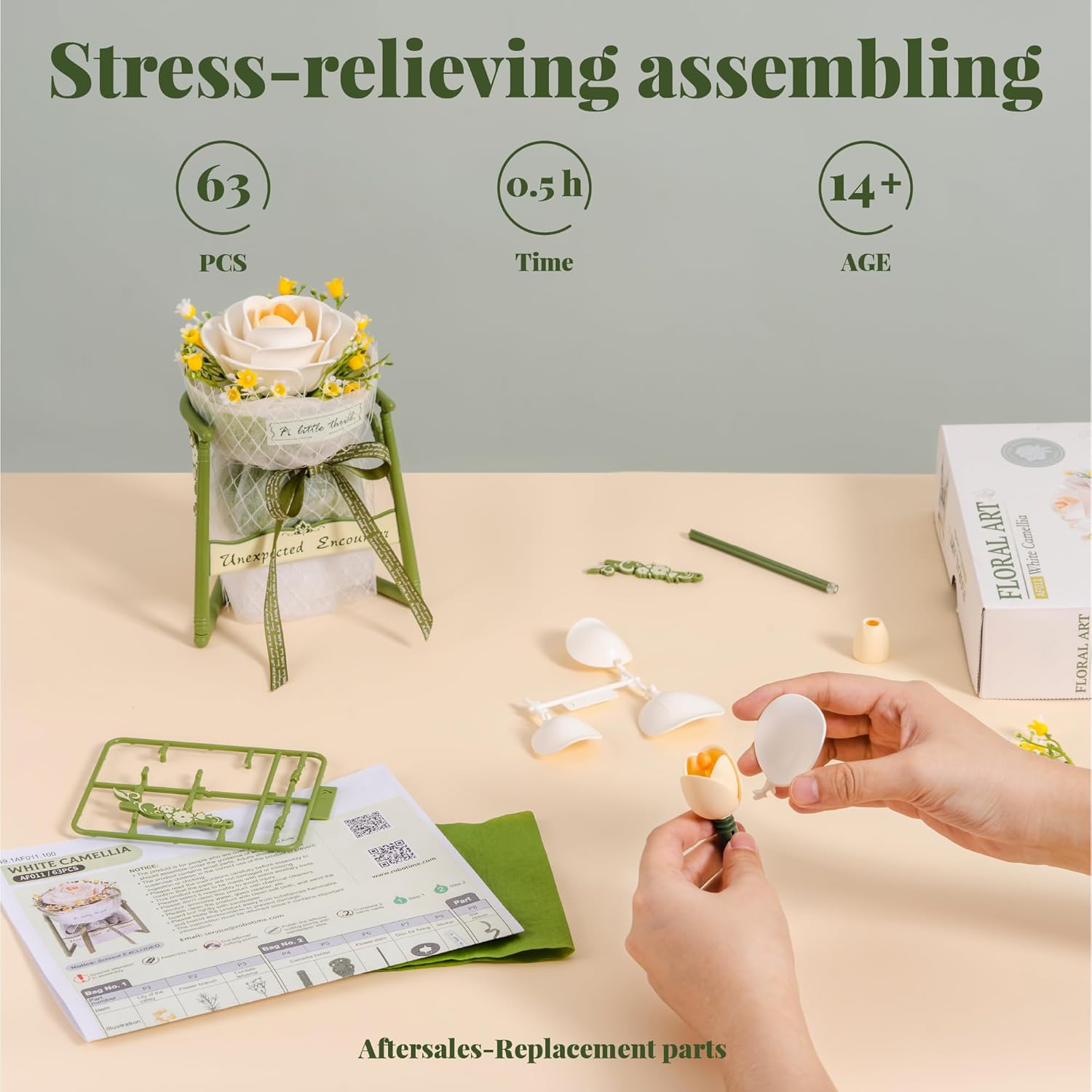 Camellia Flower – DIY Model Kit