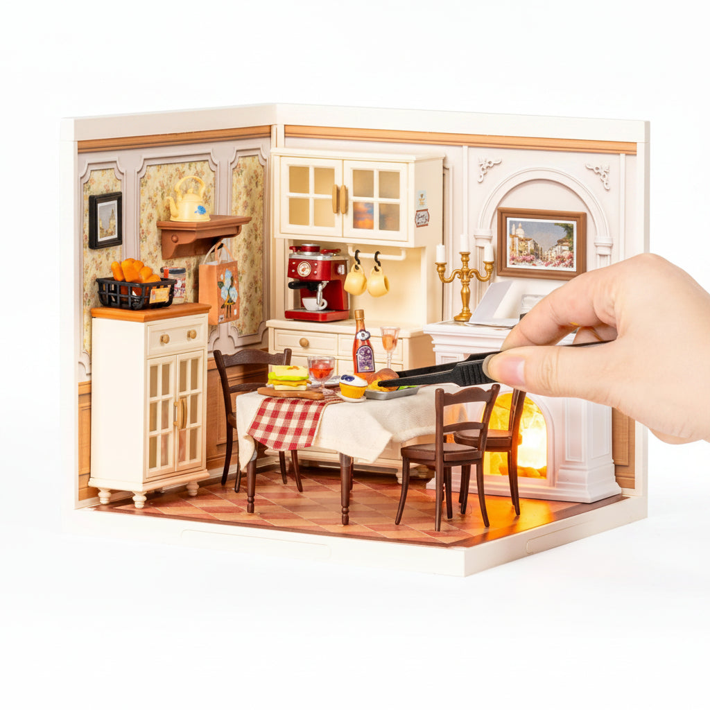 Warm Dining Room – DIY Miniature House Kit