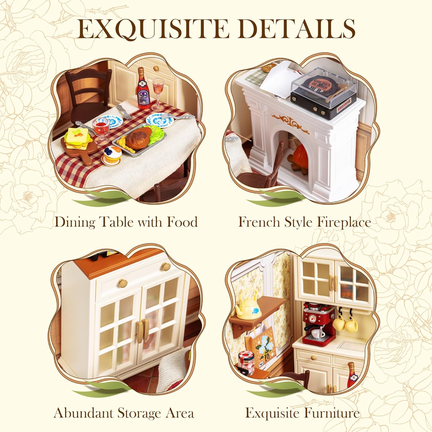 Warm Dining Room – DIY Miniature House Kit