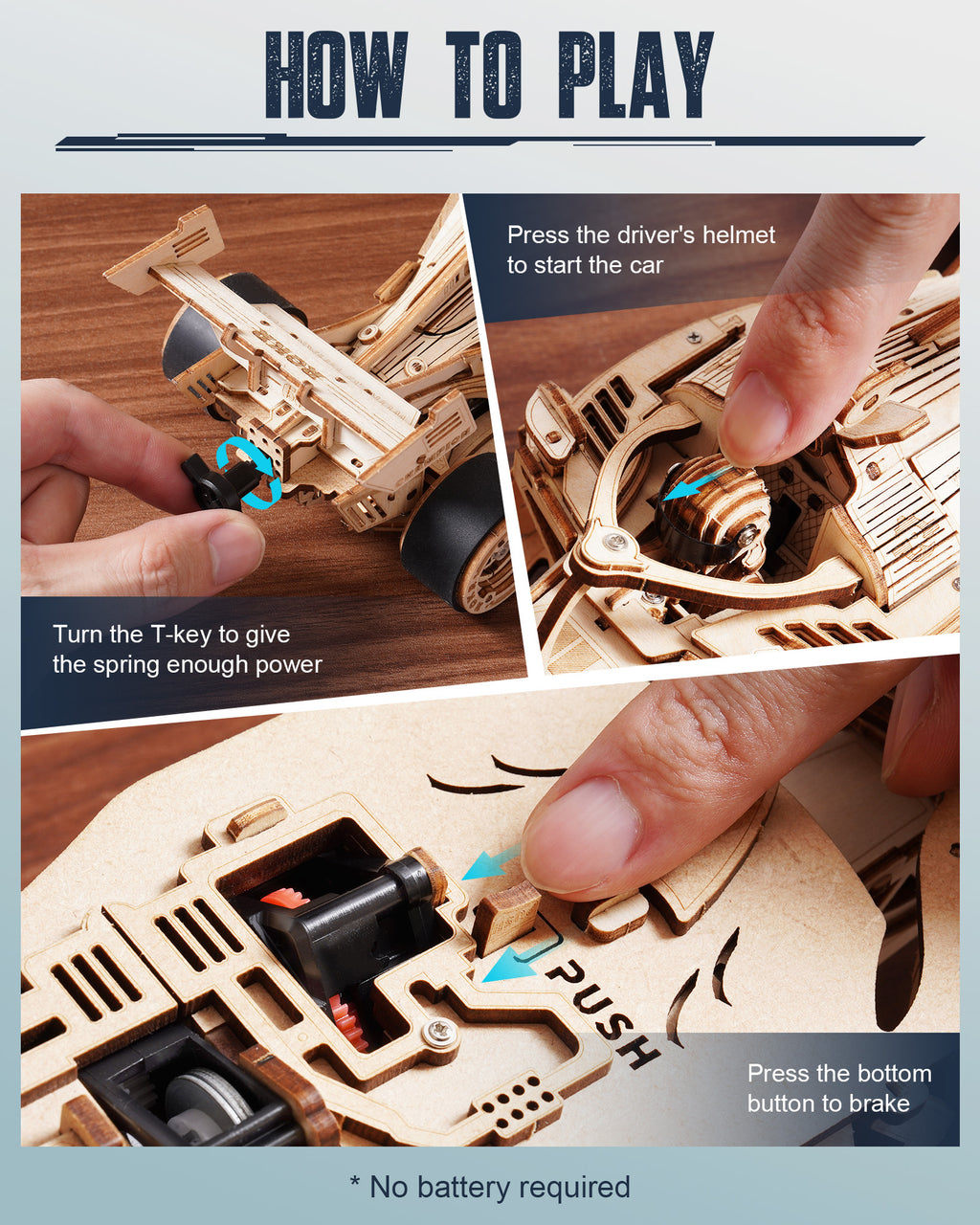 Racing Car – 3D Mechanical Wooden Puzzle Kit