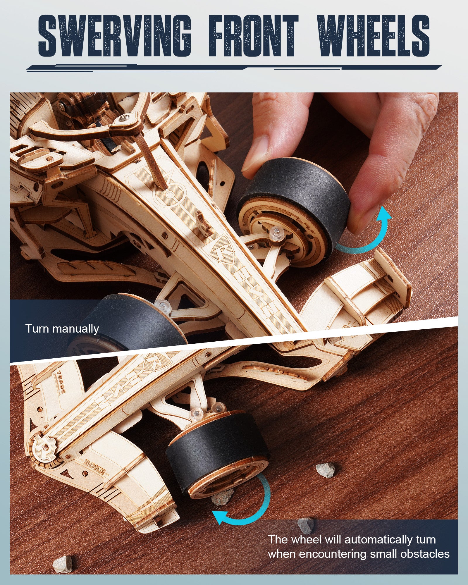 Racing Car – Mechanical Wooden Model Kit