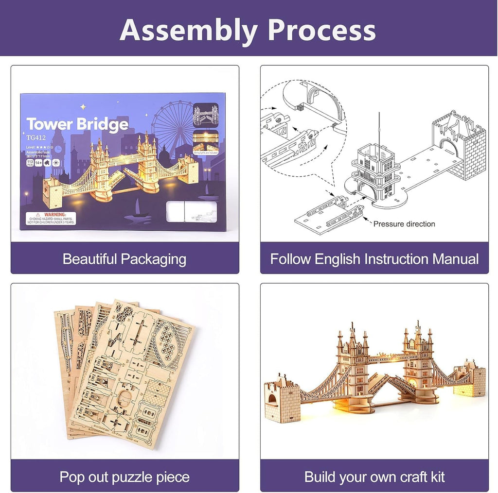 Tower Bridge – Wooden Model Kit