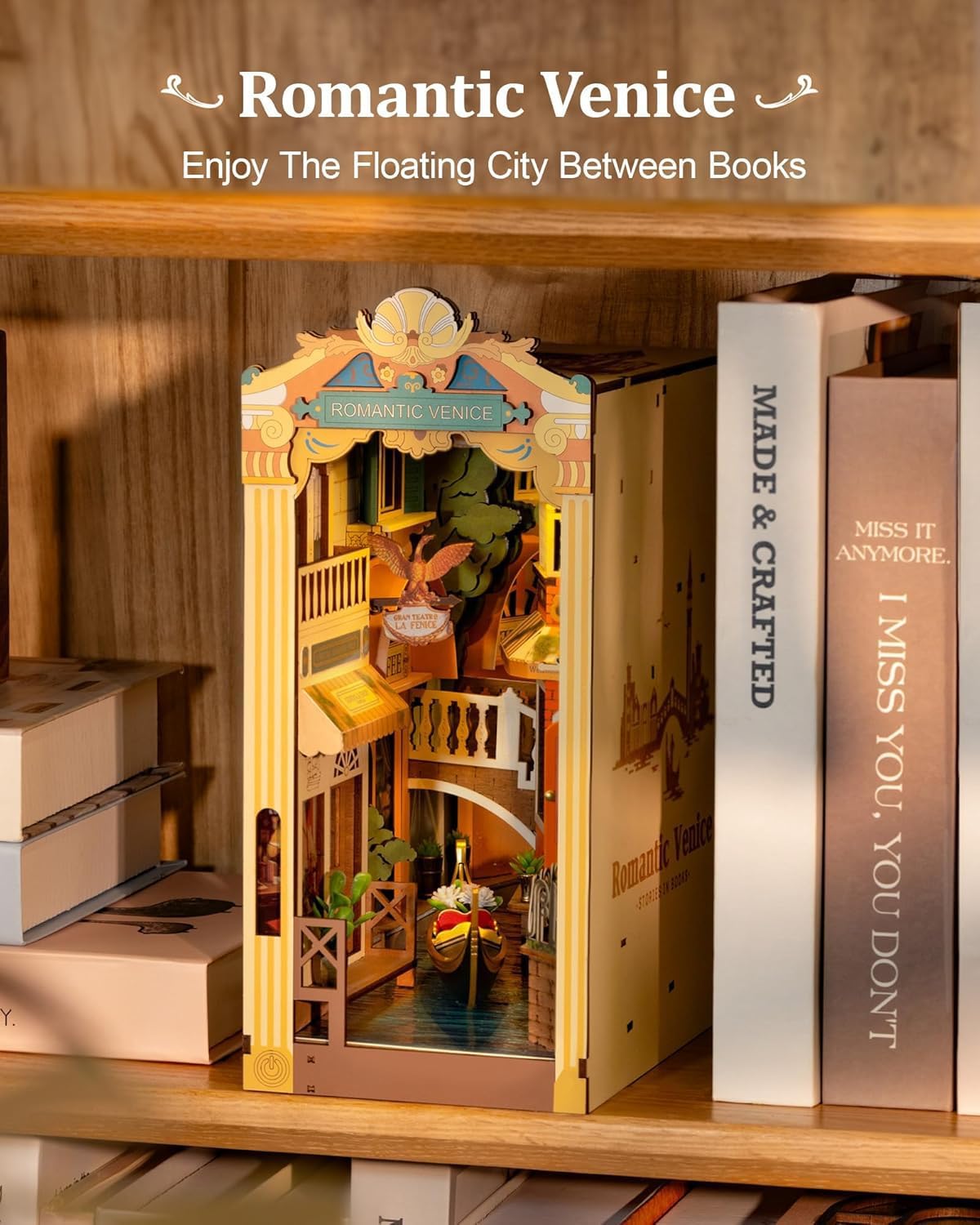 Romantic Venice Book Nook – DIY Model Kit