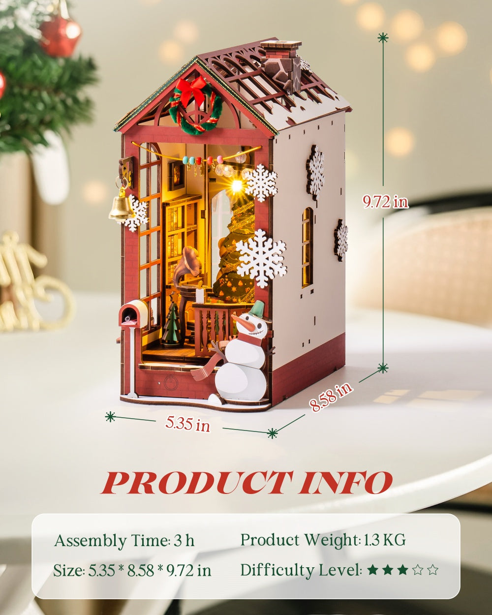 Christmas Street Book Nook – DIY Model Kit