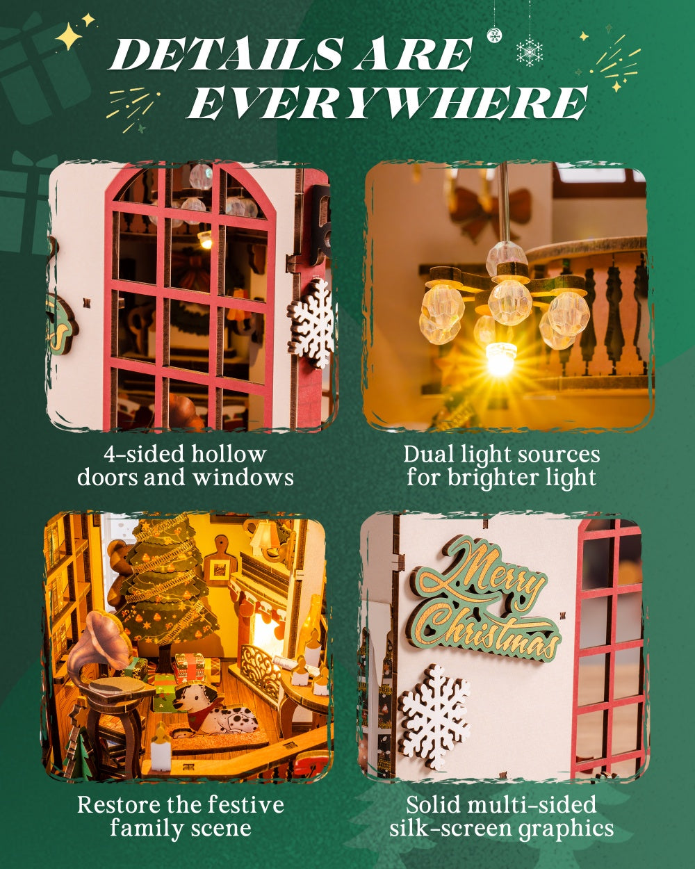 Christmas Street Book Nook – DIY Model Kit