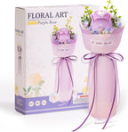 Purple Rose – Wooden Flower Model Kit