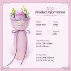 Purple Rose – Wooden Flower Model Kit