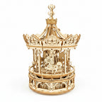 3D Wooden Carousel Music Box Model Kit