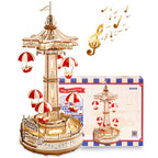 3D Wooden Parachute Tower Music Box Kit