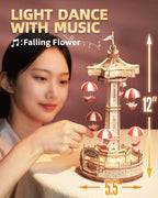 3D Wooden Parachute Tower Music Box Kit