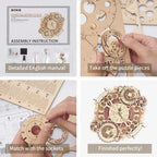 Zodiac Wall Clock – 3D Wooden Model Kit
