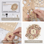 Zodiac Wall Clock – 3D Wooden Model Kit
