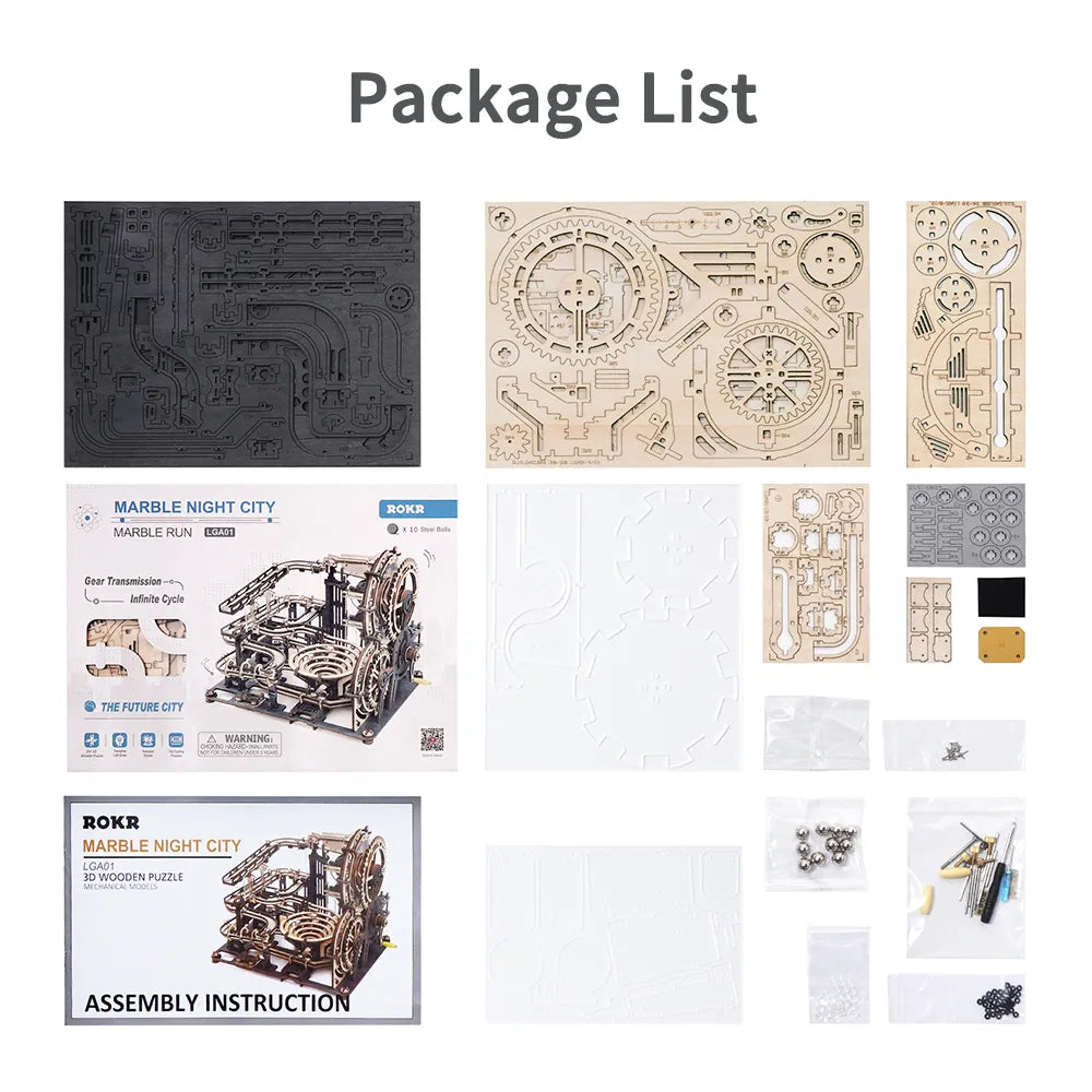 Marble Night City - DIY Mechanical Model Kit