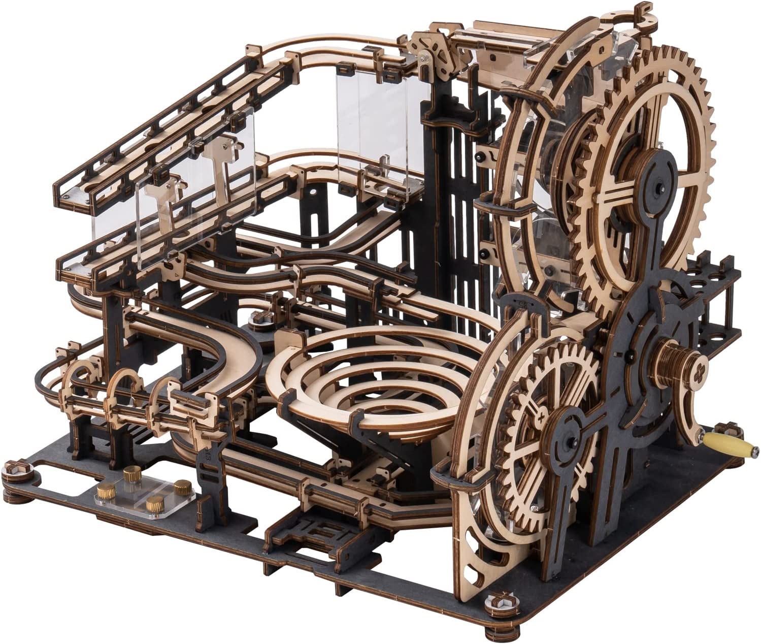 3D Wooden Marble Run City Model Kit