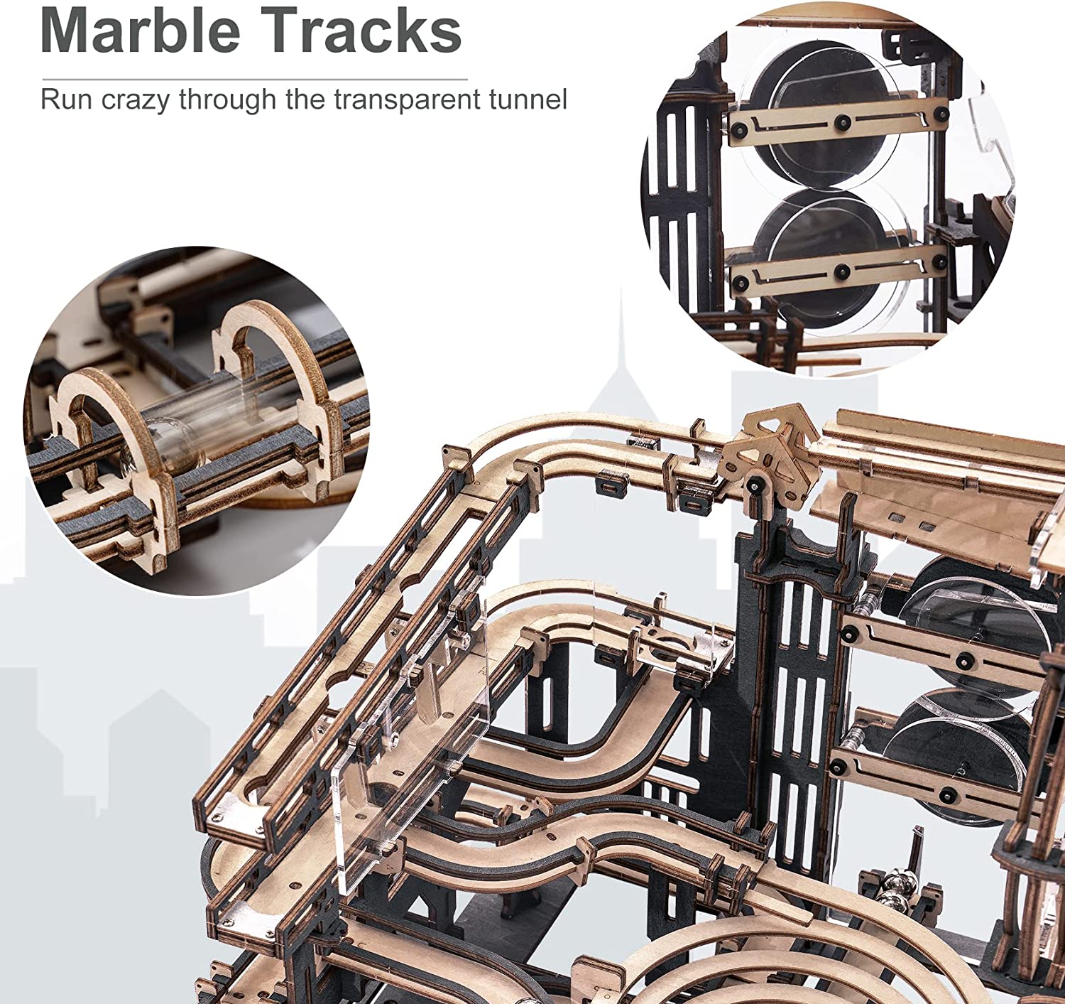 Marble Night City - DIY Mechanical Model Kit
