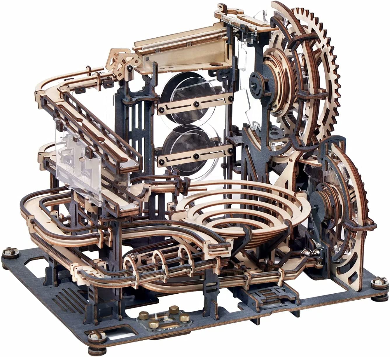 3D Wooden Marble Run City Model Kit