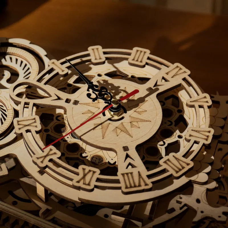 3D Wooden Owl Clock Model Kit