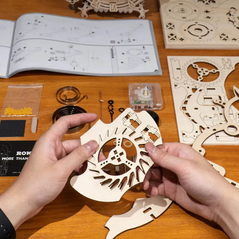 3D Wooden Owl Clock Model Kit