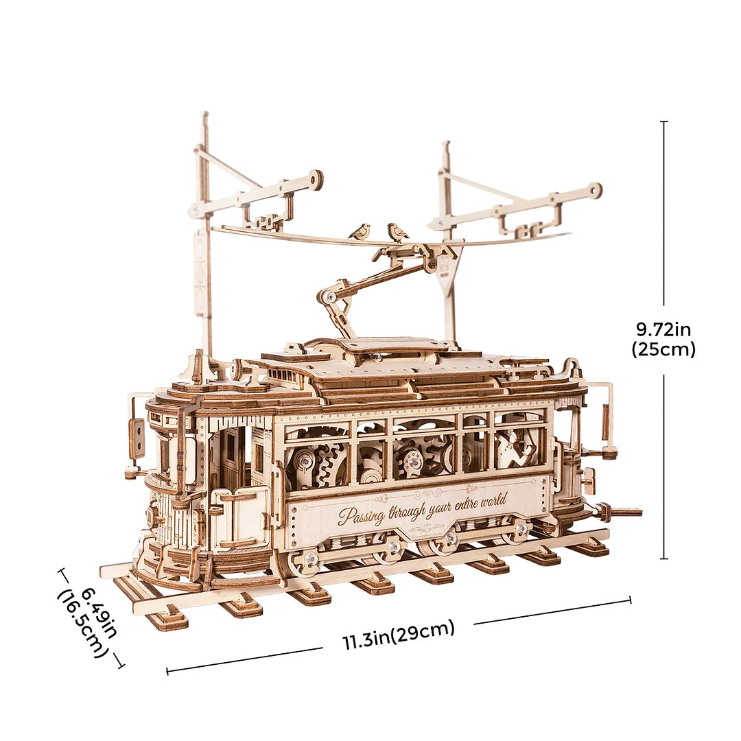 Classic City Tram – Wooden Model Kit