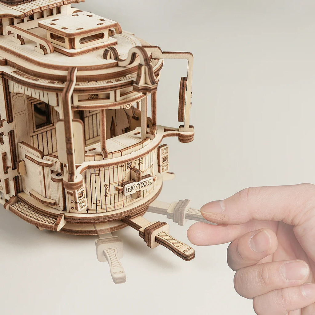 Classic City Tram – Wooden Model Kit