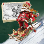 Santa on Skis – 3D Wooden Pendulum Balance Toy Kit