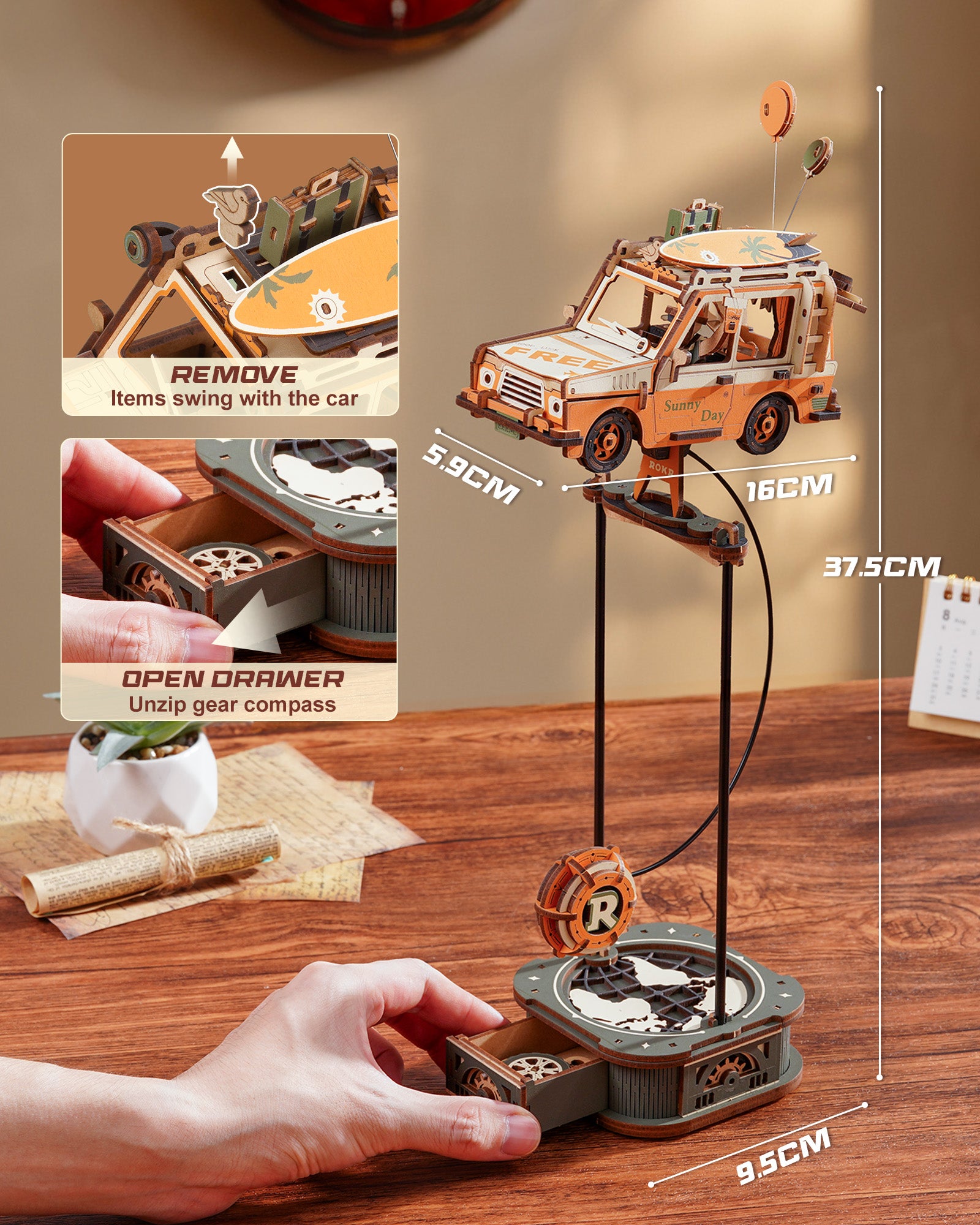Gravity Balance Duo – Wooden Pendulum Model Kit