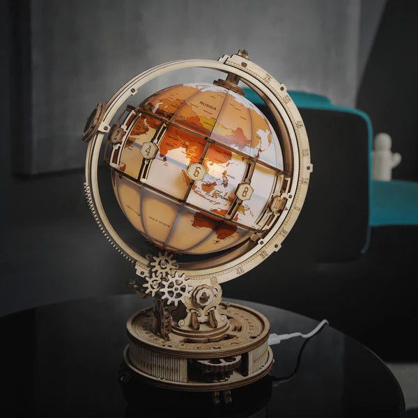 The Luminous Globe – 3D Wooden Puzzle Kit