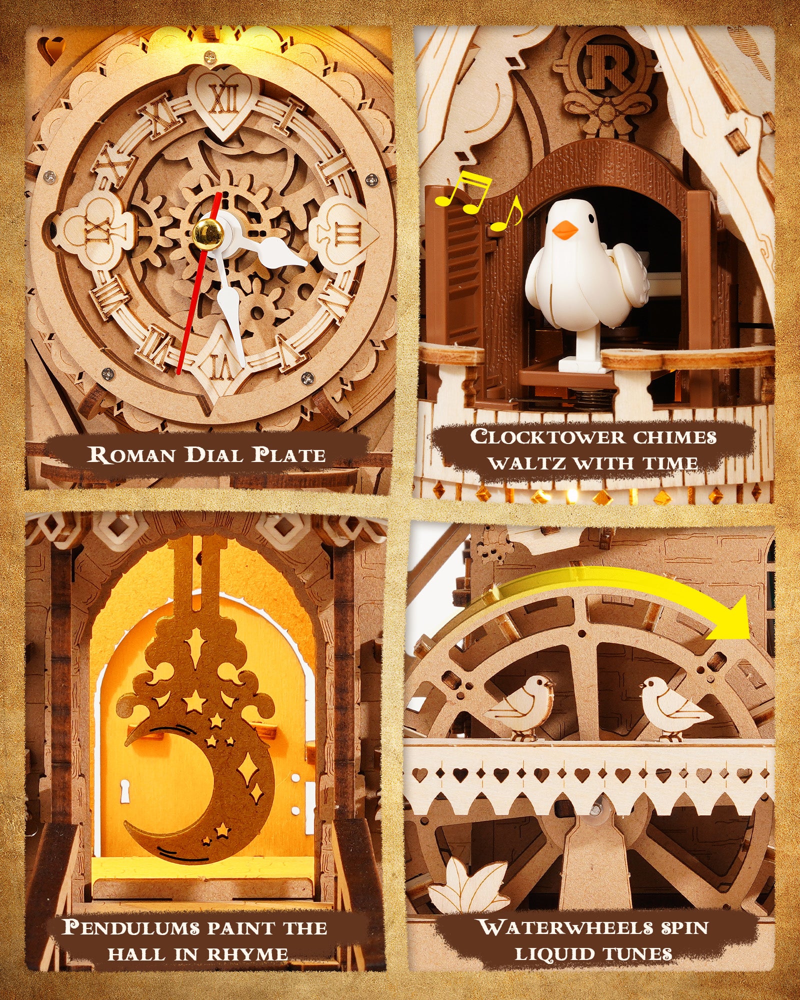 Cuckoo Clock Classic – Mechanical Wooden Model Kit