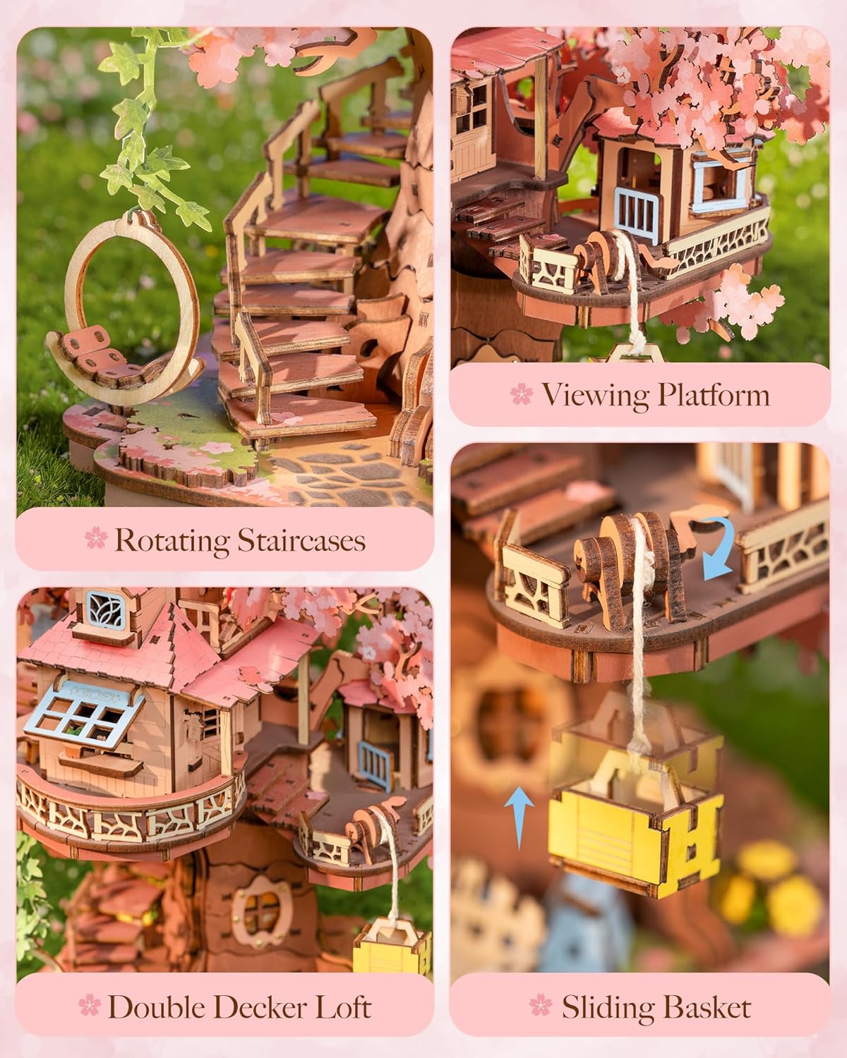 Sakura Tree House – DIY Wooden Model Kit