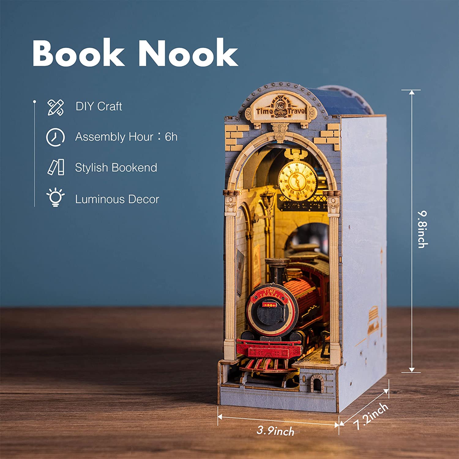 Book Nook Library Series – DIY Miniature Kit (4 Styles)