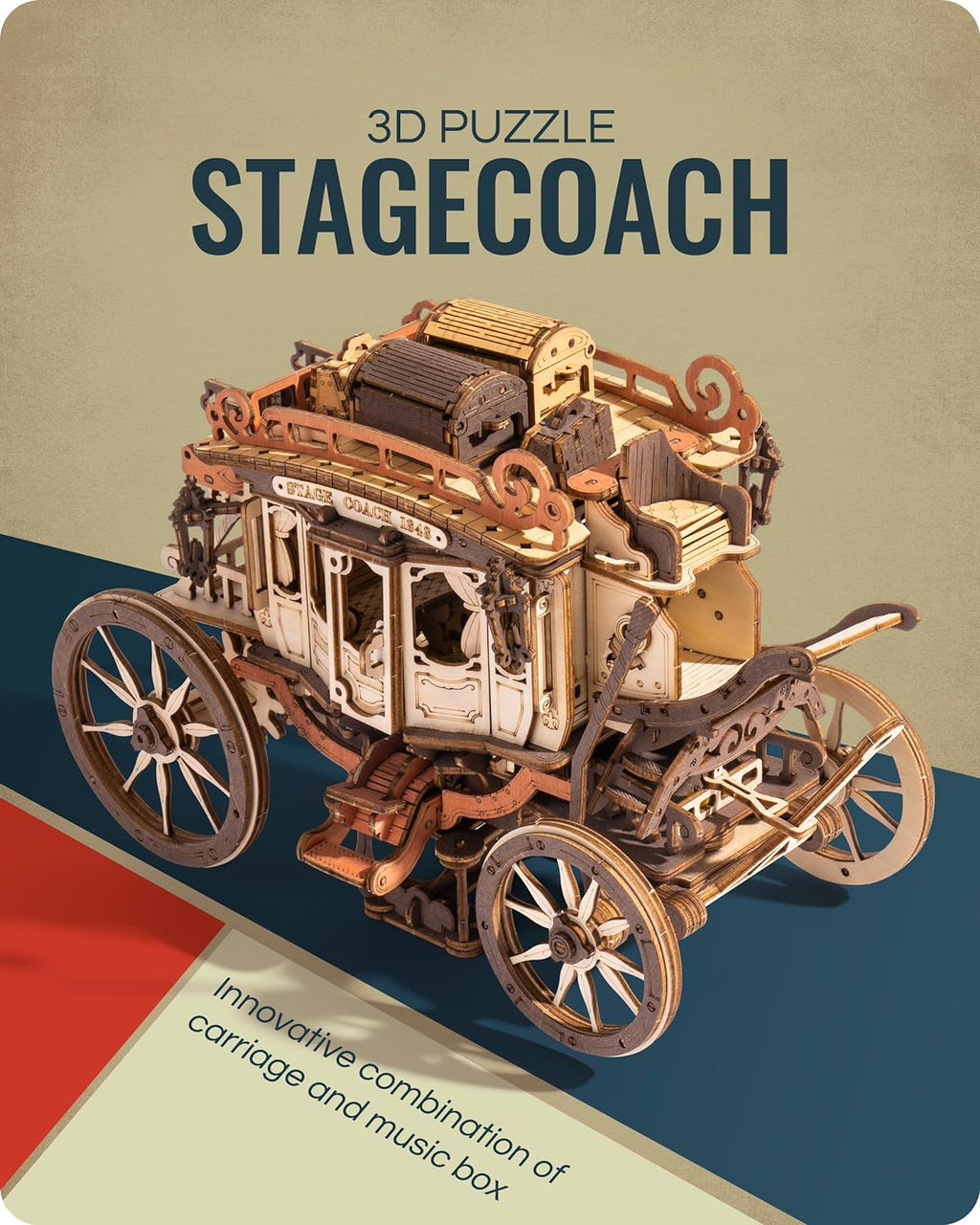 Stagecoach Music Box – Wooden Model Kit