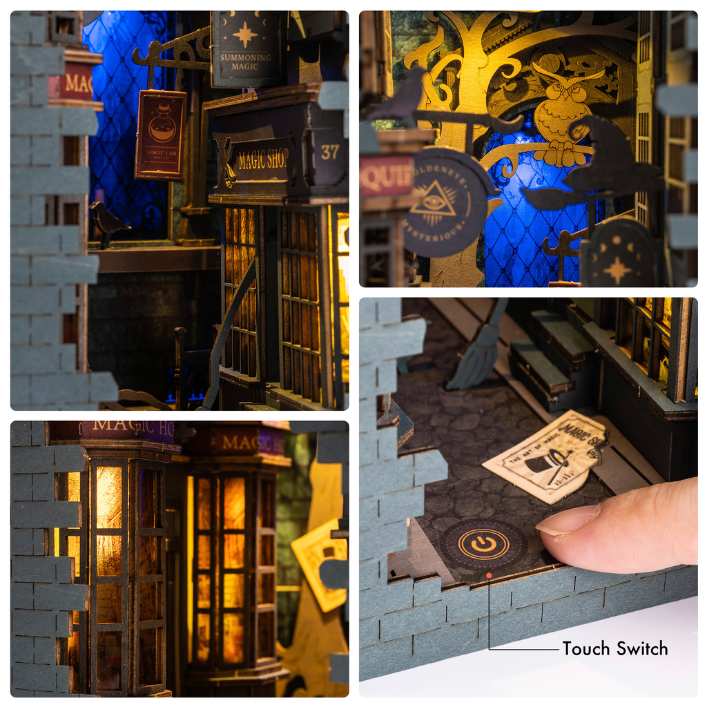 Book Nook Library Series – DIY Miniature Kit (4 Styles)