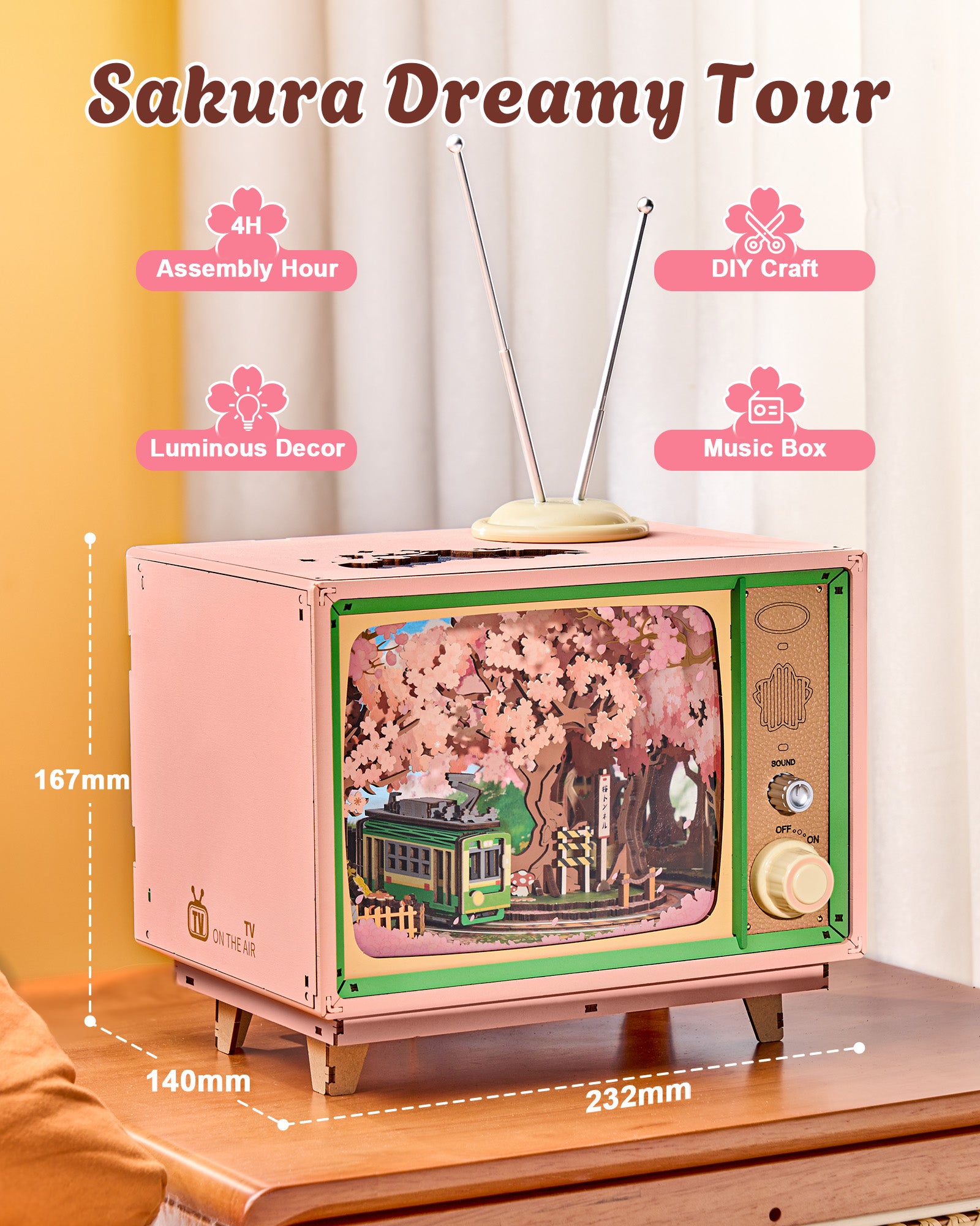 Sakura Melody Tram – Mechanical Wooden Model Kit