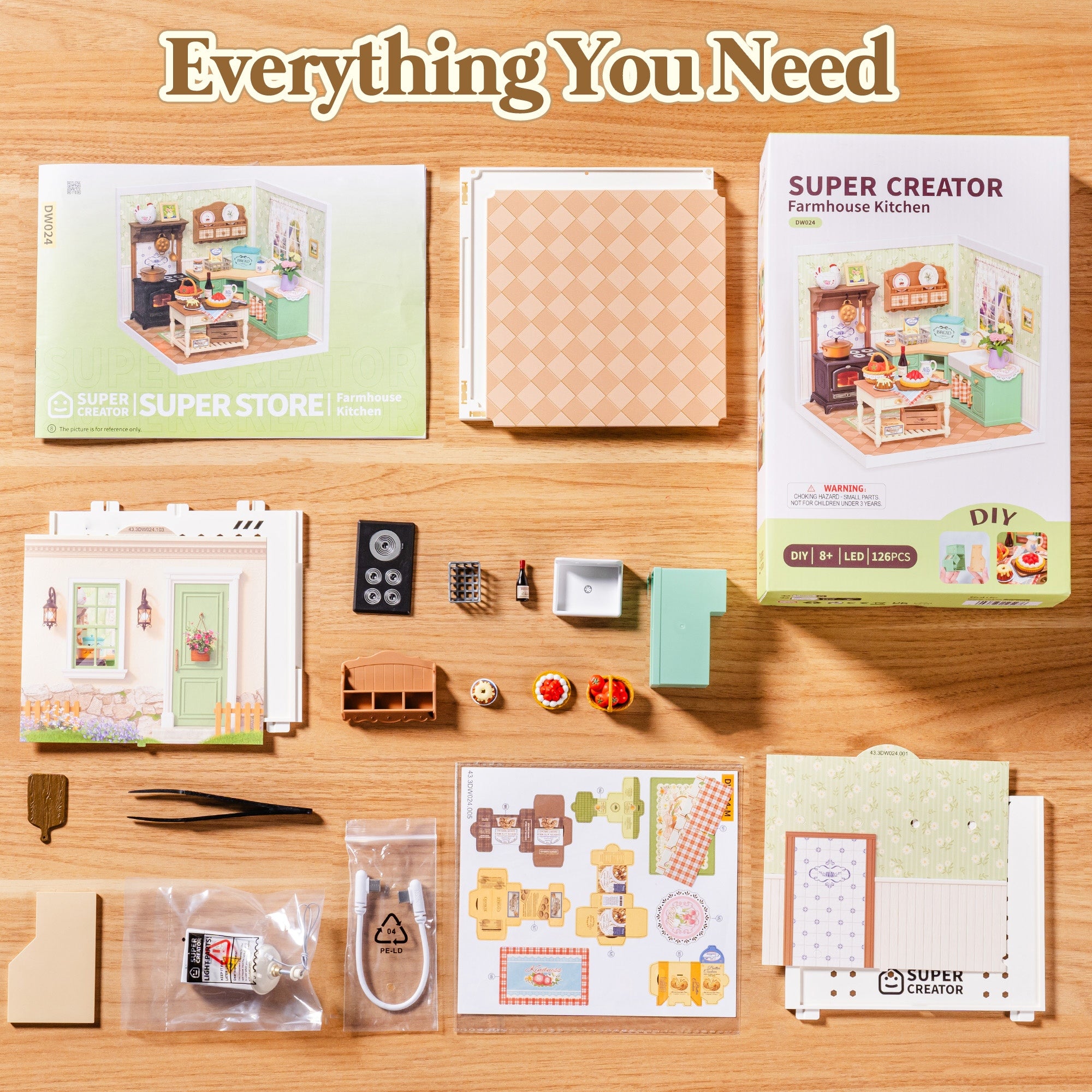 Countryside Mini House Collection – DIY Miniature House Kit (3 Designs)