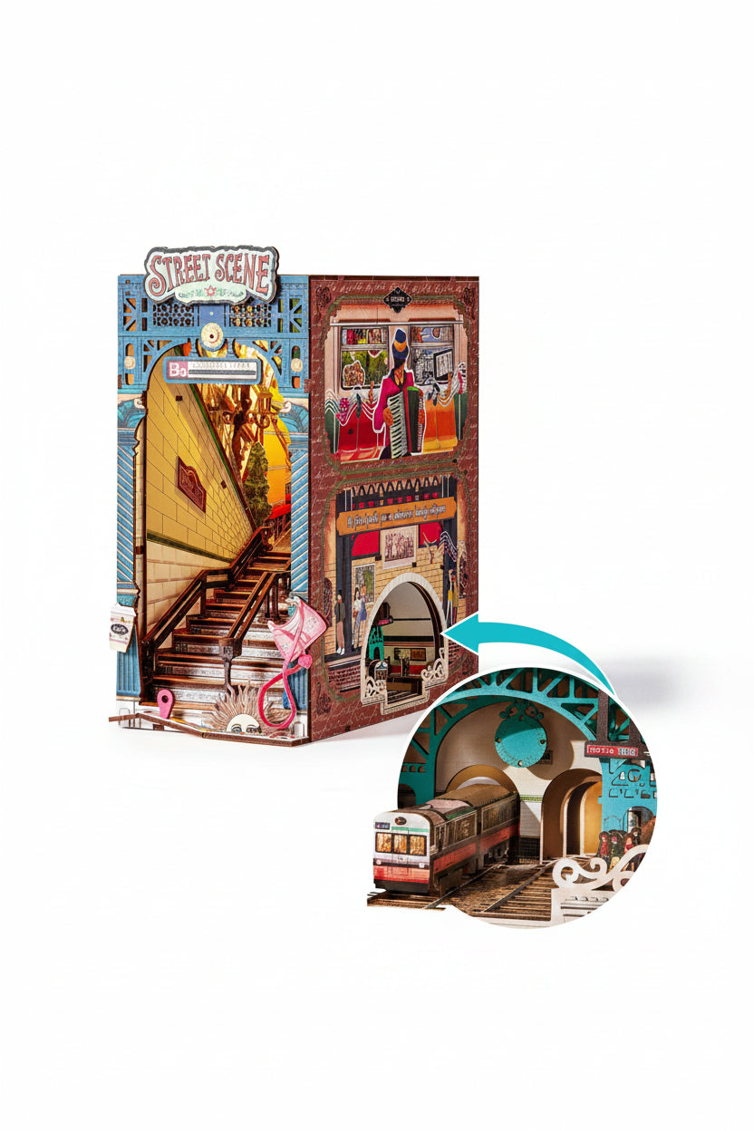 Urban Street Subway Book Nook – DIY Model Kit