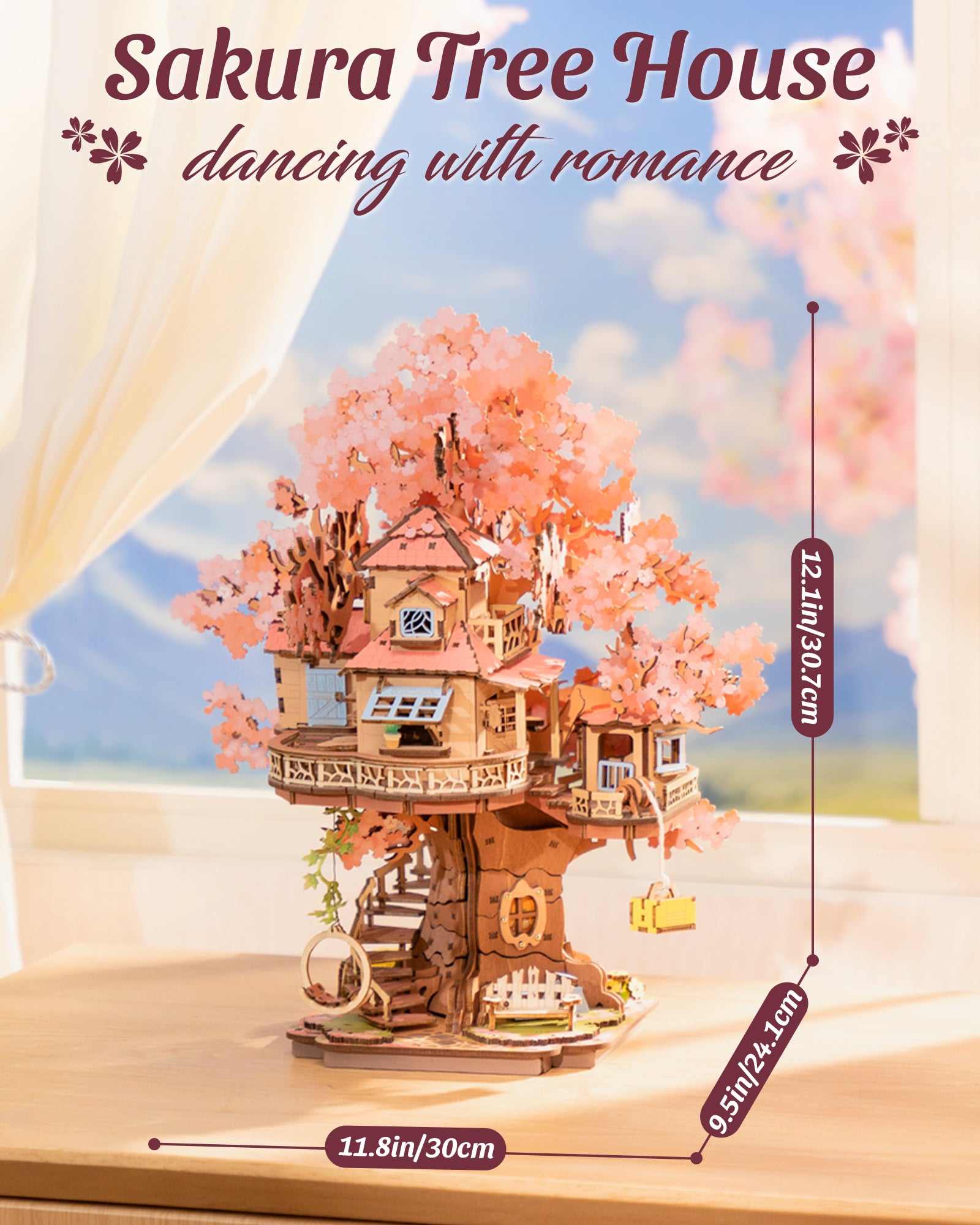 Sakura Tree House – DIY Wooden Model Kit