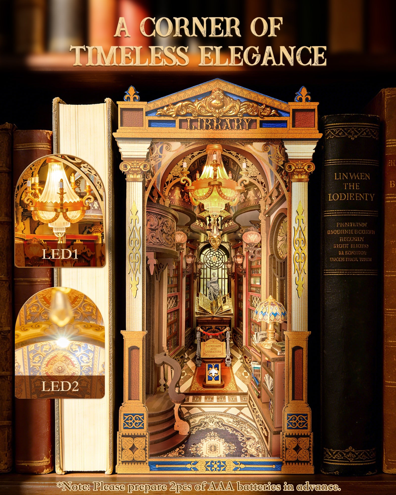 Wonderful Library Book Nook – DIY Model Kit