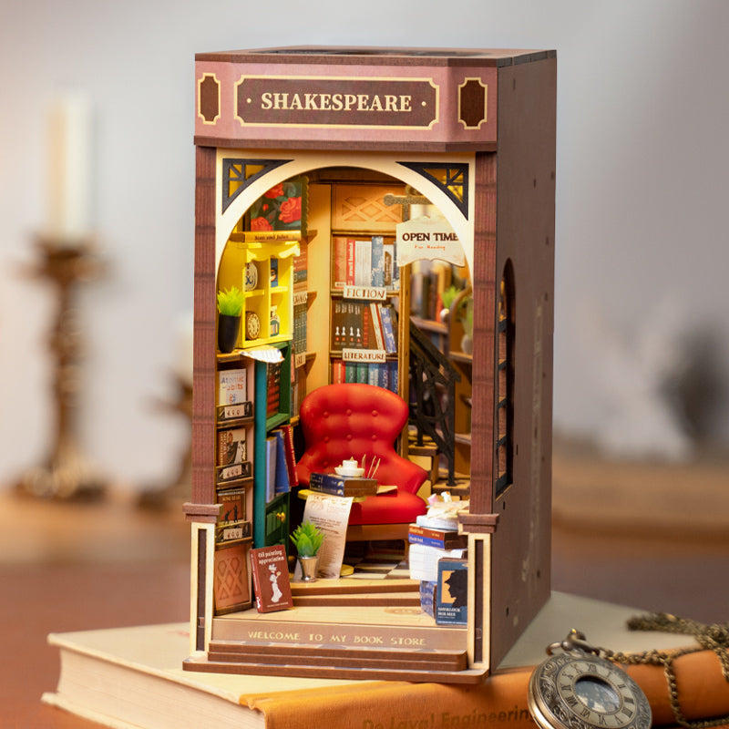 Book Nook Library Series – DIY Miniature Kit (7 Styles)
