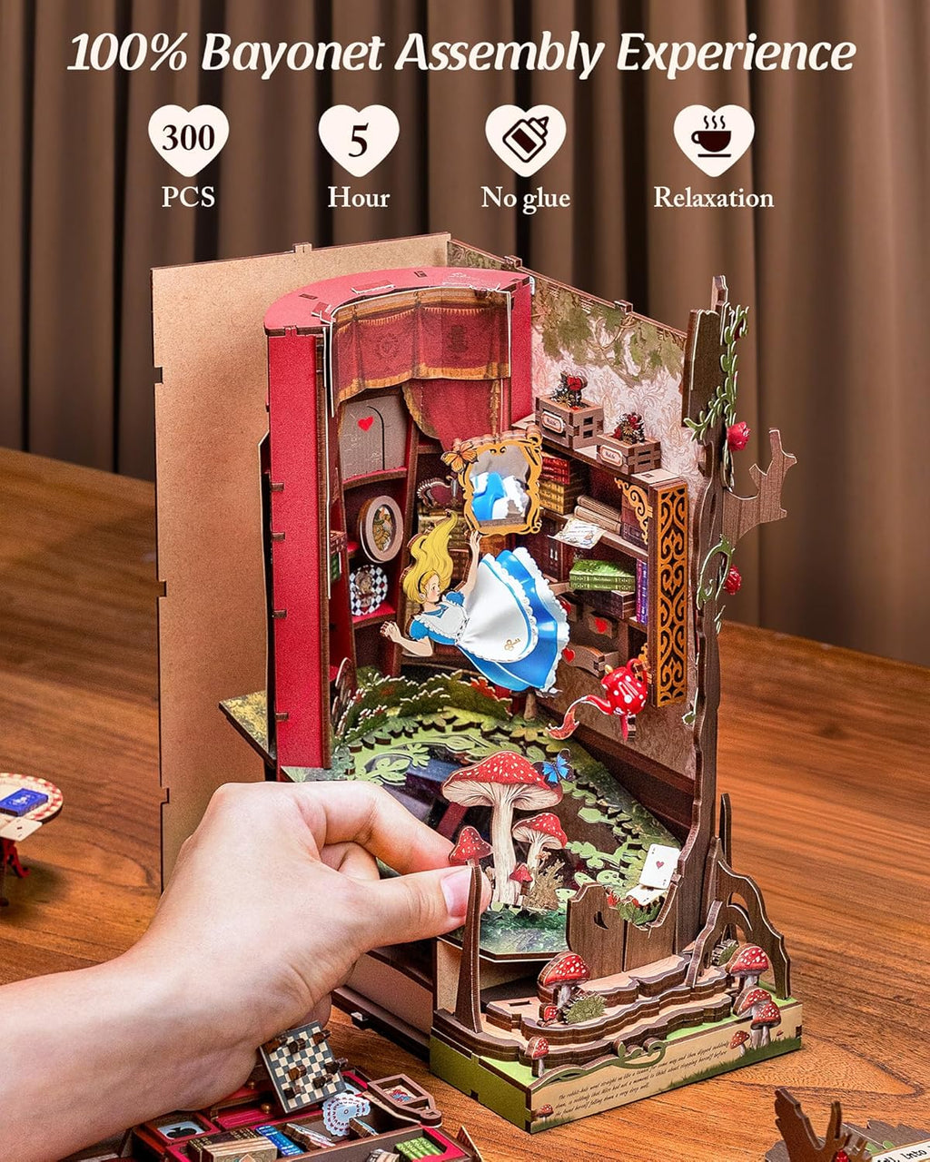 Wonderland Tree Book Nook – DIY Model Kit