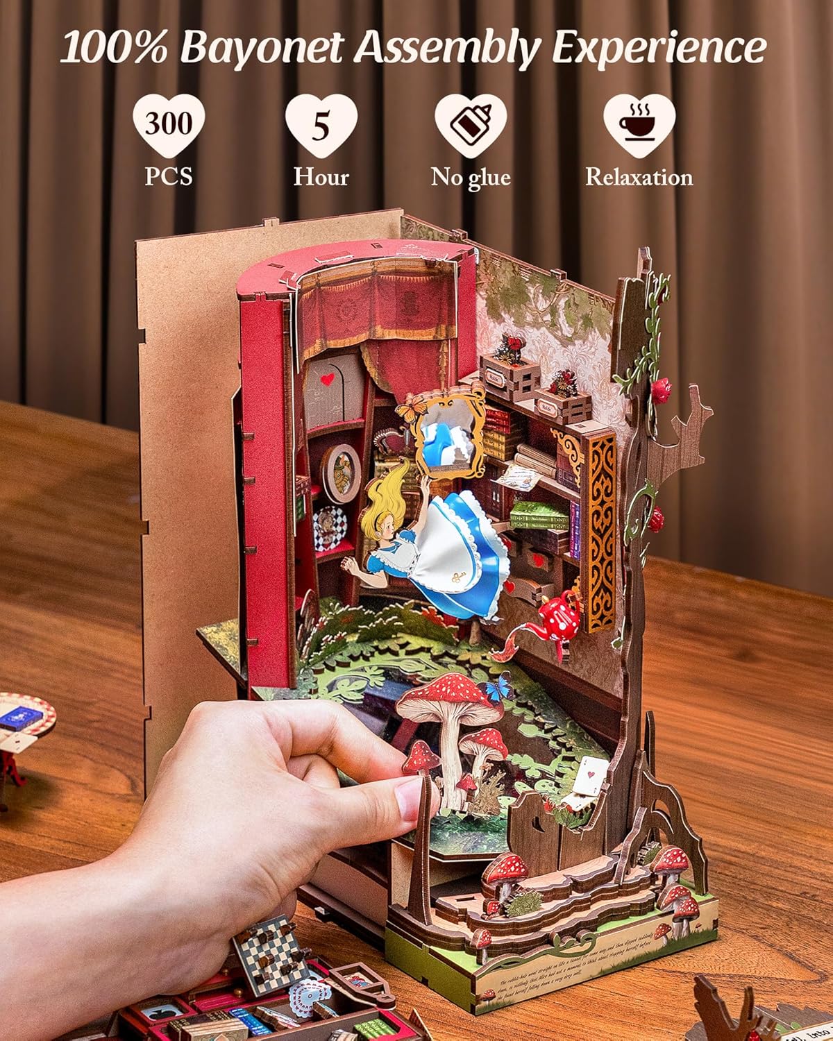 Wonderland Tree Book Nook – DIY Model Kit