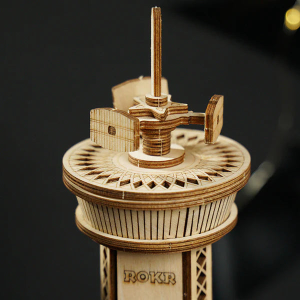 Air-Control Tower – DIY Music Box 3D Wooden Puzzle Kit